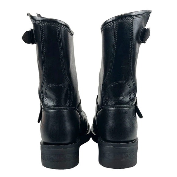 Herman Survivors Boots Motorcycle Trooper Engineer Buckle Steel Toe Mens Size 8